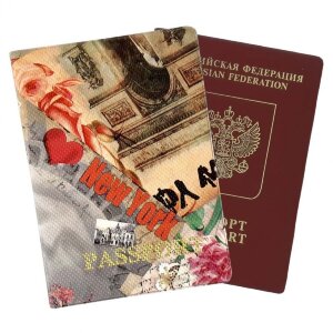  YW-10 Обложка на паспорт (цветы) 