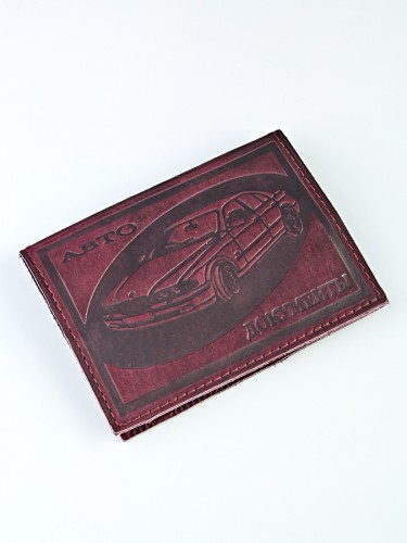 YW Обложка на автодокументы (КРС/нат. кожа) 