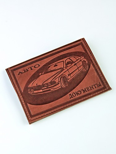 YW Обложка на автодокументы (КРС/нат. кожа) 