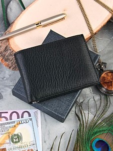 YD Зажим для денег "001-168-24A" б/н (нат. кожа) 