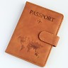 YO Обложка на паспорт c кнопкой "Travel 101" (эко-кожа) YO Обложка на паспорт c кнопкой "Travel 101" (эко-кожа)