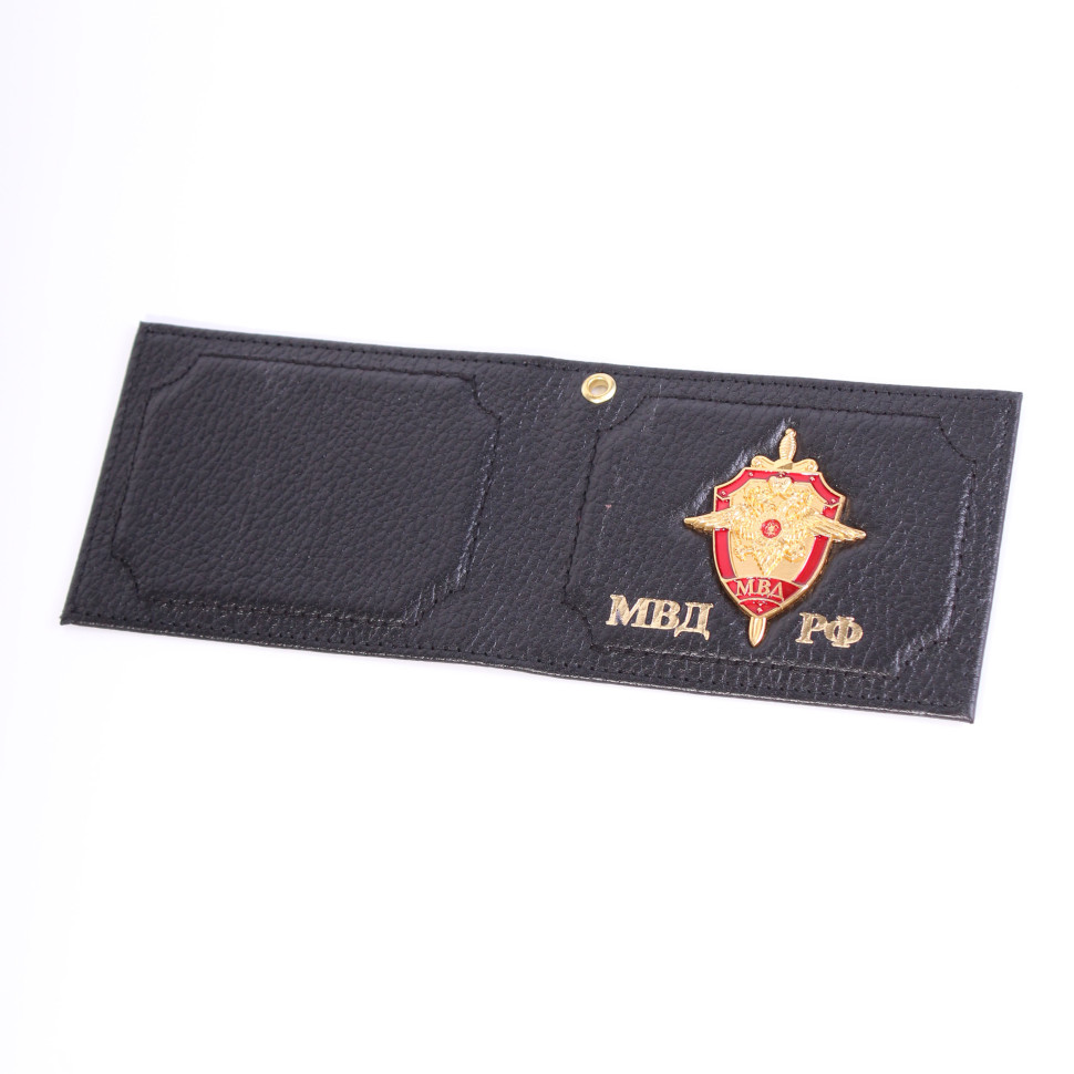 Обложка на удостоверение МВД гербом (матовая)