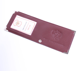 Обложка на удостоверение с окошком (мягк./нат. кожа) 