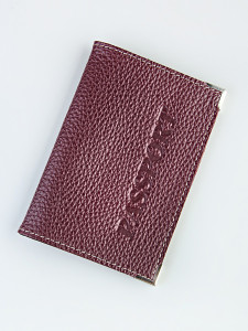 YW Обложка на паспорт металл.уголками (загран./кожа)